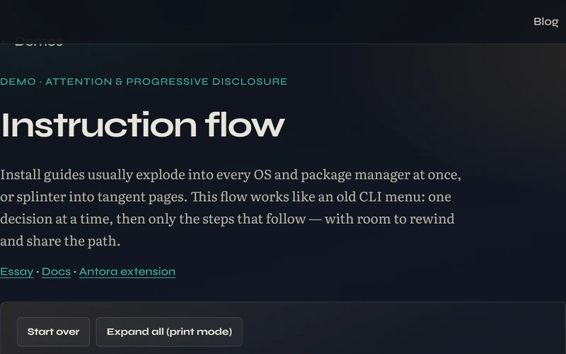 Instruction flow screenshot