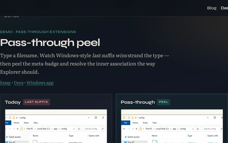 Pass-through peel screenshot